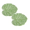 thumbnail image 1 of Oleegame 2PC Placemat Stylish PVC Hollow-out Turtle Back Leaf Decoration Placemat with Simulation Leaves, , Oil-proof and Durable Table Mat for Heat Insulation Green, 1 of 7