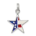 thumbnail image 1 of Sterling Silver Enameled Red, White & Blue Star Charm, 1 of 2