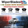 thumbnail image 2 of 2018 Mitsubishi Outlander Beam Wiper Blades Wipers w/1yr Warranty (Set of 3) w/Rear Wiper, 2 of 5