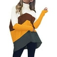 thumbnail image 3 of JINMGG 2024 Fall Winter Plus Size Sweaters for Women Clearance,Winter ladies Turtleneck long sleeve sleeve pullover knitted sweater top, 3 of 8
