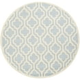 thumbnail image 2 of SAFAVIEH Cambridge Kirsten Geometric Wool Area Rug, Light Blue/Ivory, 6' x 6' Round, 2 of 7