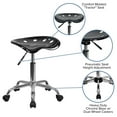 thumbnail image 2 of Vibrant Black Tractor Seat and Chrome Stool, 2 of 9