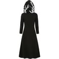 thumbnail image 3 of Womens Festival  Dresses Dresses for Women Sweater Medieval Hooded Fall Winter Dresses 2023, 3 of 12