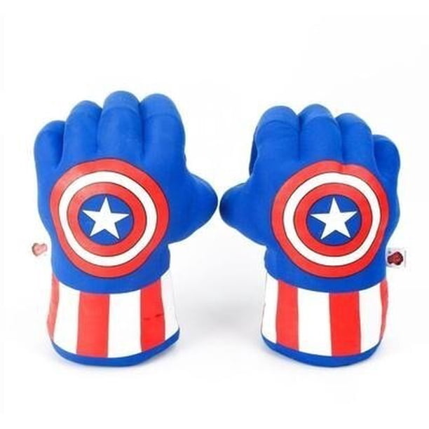 Figuras de Disney de Los Vengadores de Marvel para niños, accesorios de Cosplay para Halloween, Spiderman Hulks, guantes de boxeo de Iron Man, regalos de 30cmleft hand Gong Bohan LED