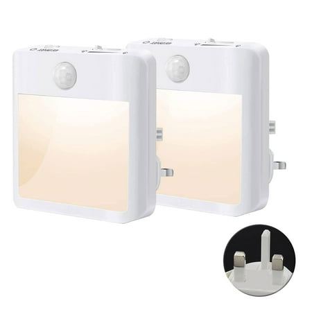 

ANAJOY New Arrivals 2pcs Dimmable With Dusk To Night Light Wall Plug Stairs Kitchen LED Bulbs