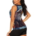 thumbnail image 3 of Zufioo Bald Eagle Pilot Print Women's Vest, Sleeveless Quick-drying Sports T-shirt, Suitable for Yoga, Running, Fitness-Large, 3 of 7