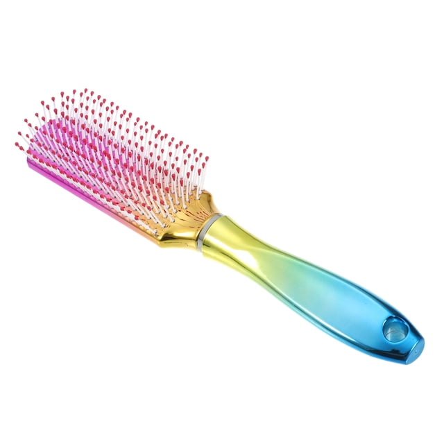 Unique Bargains Cepillo de pelo para desenredar para mujeres, cepillo de viaje, cepillo de peluquero, herramientas para cabello rizado y ondulado, arcoíris