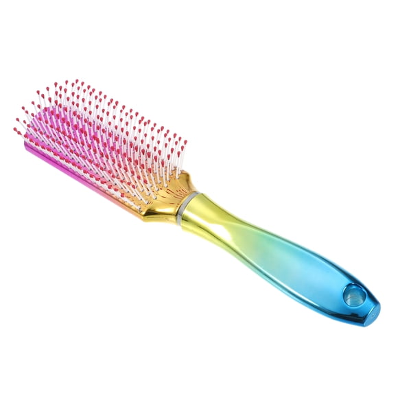 Unique Bargains Cepillo de pelo para desenredar para mujeres, cepillo de viaje, cepillo de peluquero, herramientas para cabello rizado y ondulado, arcoíris