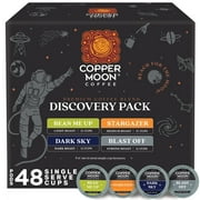 Copper Moon Premium Single Serve Coffee Pods for K-Cup Brewers, Out of This World Discovery Variety Pk, 48 Count