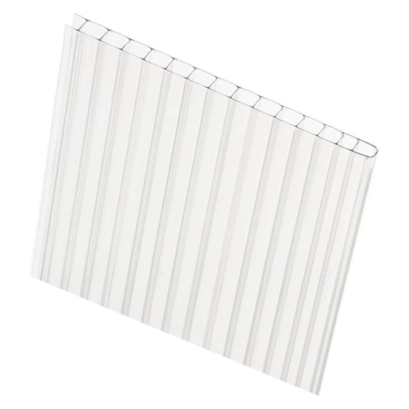 Twin Wall Polycarbonate Greenhouse Panels | Polycarbonate Panels | Greenhouse Panels| Polycarbonate Roof Panels| Panels | Clear, Light Weight | 8mm | Size: 12" x 24" | 5 Pack