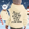 thumbnail image 2 of XAOFW Kids Hoodies Girls Inspirational Sweatshirts Long Sleeve Hood Letter Printing Autumn Winter Pocket Cozy Soft Fashion Party Night Pullover, 2 of 4