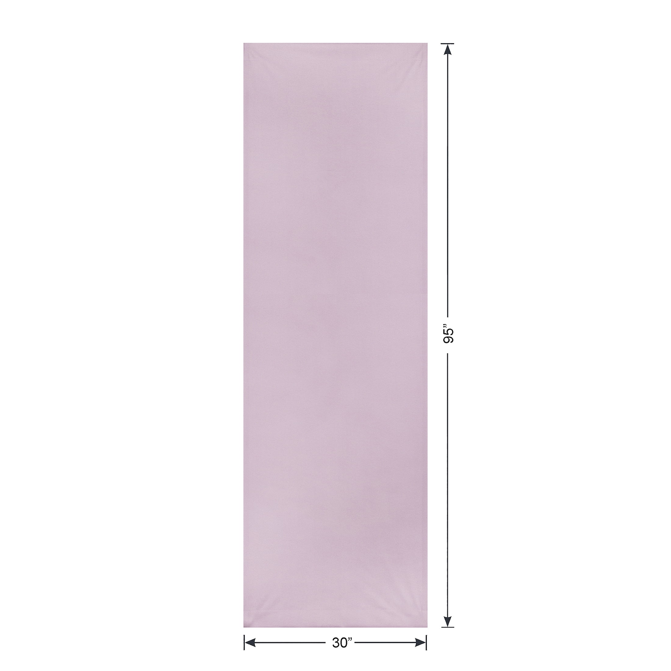 Mainstays Hazy Purple Solid Blackout Rod Pocket with Back Tabs Curtain Panel Pair, Set of 2, 30" W x 95" L