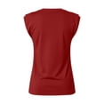 thumbnail image 5 of Ltctricy T Shirts for for Women Trendy Cap Sleeve Crew Neck Solid Color Tunic Tops Soft Casual Tees Loose Fit Blouses, 5 of 7