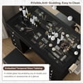 thumbnail image 6 of Yanosaku Lighted Vanity Desk with Mirror, 12 LED Lights, 11 Drawers, Adjustable Brightness, Stool with Charging Port, 6 of 8