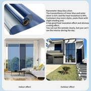 RoamHome Reflective Window Film One Way Mirror 12x79in - Heat Control & Privacy Window Tint - Self-Adhesive Sun Blocking Film with Daytime Privacy, UV Protection & Energy Saving (Multicolor)