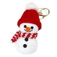 thumbnail image 2 of Fwttom Polyeste R, Crocheted Snowman and Santa Claus Keychains Made of Wool Yarn, 2 of 3