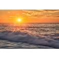 thumbnail image 2 of Collins, Ann 14x11 Gold Ornate Wood Framed with Double Matting Museum Art Print Titled - California-La Jolla-Sunset at Boomer Beach, 2 of 4