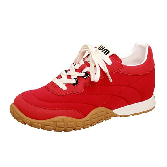 Fsqjgq Retro Sneakers Women Casual Running Shoes Fashion Sports Gym Shoe Lace Up Platform Sneakers