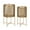 Gold, variant on Kate and Laurel Paynter Modern 2-Piece Metal Floor Planter Set with Foldable Stand, Gold