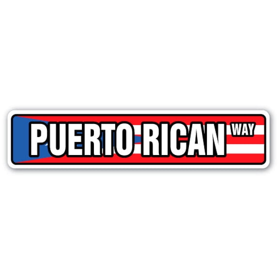 PUERTO RICAN FLAG Street Sign puerto rico national nation pride | Indoor/Outdoor |  36" Wide