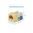 thumbnail image 4 of Monoprice Cat5e Punch Down Keystone Jack - Beige | 110 Style, Modular 8P8C, 4 of 6