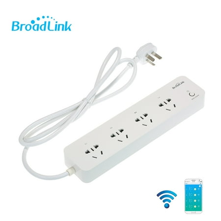 BroadLink MP1 WiFi Smart Power Strip Socket Multi-Plug Timer Switch Power Strip Outlet with 4 AC Outlets AU// Free App Remote Control Separately Via Android iOS Smartphone (Best Power Management App For Android)