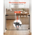 thumbnail image 3 of KFFKFF Adjustable Baby Gate for Stairs, 31-48 in Width, 36 in Height, Pet-Friendly Design, One-Hand Operation, Secure Installation with Hardware Kit, Suitable for Stairs, Doorways, and Home Use,Black, 3 of 9