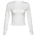 thumbnail image 5 of Fashion Diamond Fitted Short Sleeve Top for Women with Round Neck, 5 of 11