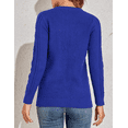 thumbnail image 4 of PrettyGuide Women's Sweater Crewneck Cable Knit Long Sleeve Pullover Tops, 4 of 6