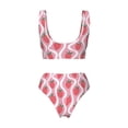 thumbnail image 5 of Daiia Strawberries Women's Bikini Set Two Piece Swimsuit High Waisted Bikini Adjustable Straps Bikini Perfect for Beach, Pool, and Summer Vacation-X-Large, 5 of 9