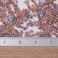 thumbnail image 4 of 10g Beads Cylinder Japanese Seed Beads 11/0 (DB0982) Sparkling Lined Tutti Frutti Mix(Purple Rose Gold) 1.3x1.6mm Hole: 0.8mm 2000pcs/10g, 4 of 6