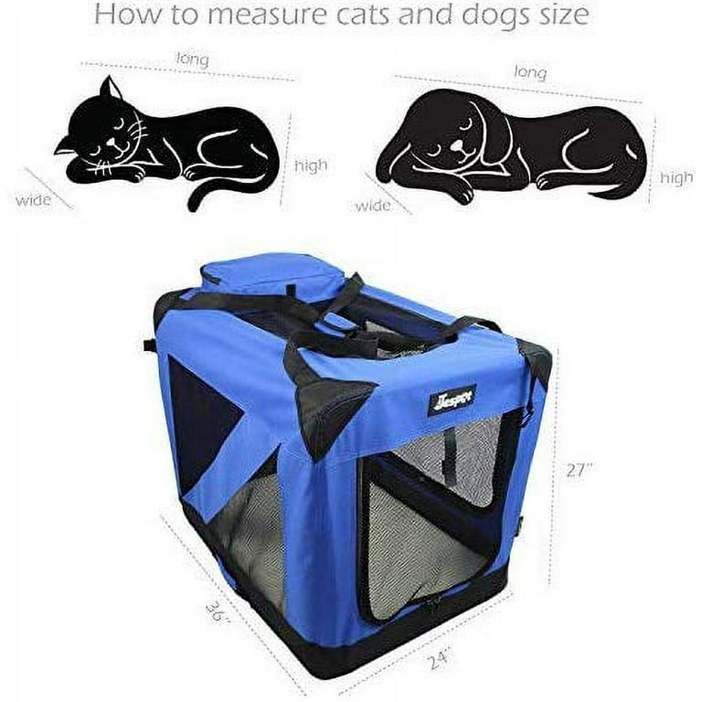 Jespet Soft-Sided Pet Carrier, Airline Approved Pet Carriers Dog Carrier  Collapsible, Collapsible Kennel for Small Dogs Cats, Puppy 