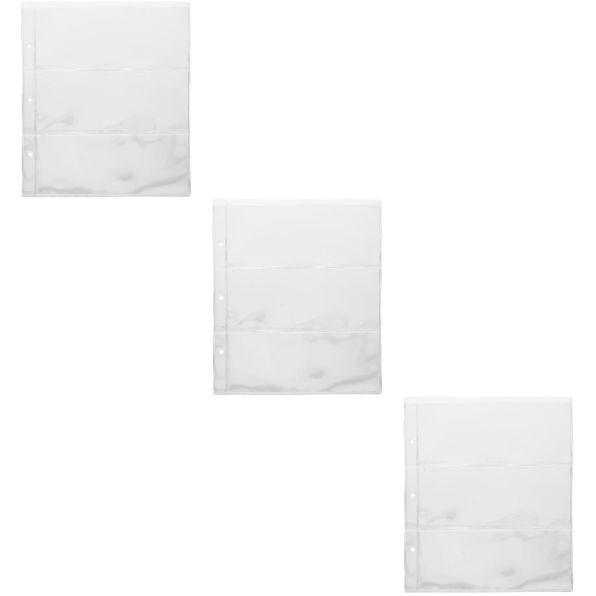 Masteelf 3pcs 1 Bag of Transparent Bill Money Bags Banknotes Holders Commemorative Banknote Sleeve Bags