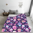 thumbnail image 5 of Sikiie Skull mushroom colorful cute Ultra-Soft Micro flannel Blanket Luxury All Seasons Warm Blanket for Bedding Sofa and Travel (4 sizes)-80"x60", 5 of 7