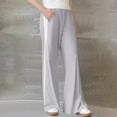 thumbnail image 2 of Fancifize Girls' Ice Silk Wide Leg Pants 4-14Y - Sun Protection Straight Leg Pants with Pockets, Cooling Summer Trousers, 2 of 5