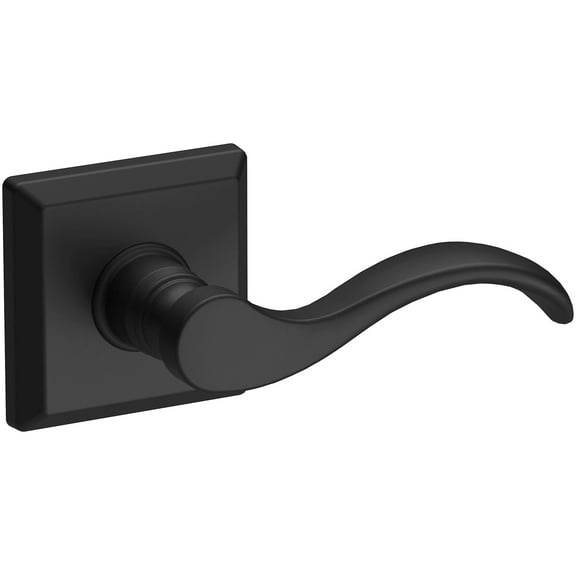 Baldwin Fd.Cur.Tsr Curve Non-Turning Two-Sided Through-Door Dummy Door Lever Set - Black