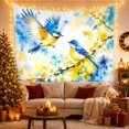 thumbnail image 3 of Floral Garden Birds with Interacting Flowering Branches Upper, Mystical Fantasy for Space Lovers, Galaxy Room Decor, Mother'S Day Gift, Tapestry Wall Hanging for Bedroom and Dorm, 3 of 7