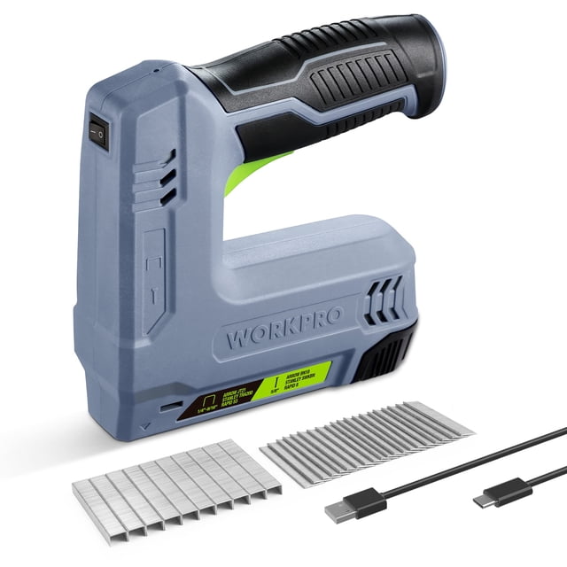 Pistola inalámbrica 2 en 1 para grapar y clavar WORKPRO 3,6 V 2,0 Ah