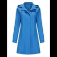 thumbnail image 3 of Chaqueta Impermeable para Mujer con Capucha, Abrigo Impermeable para Mujer, Cortavientos Azul Colorido M, 3 of 8