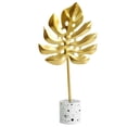 thumbnail image 3 of 1Pc European Style Leaf Ornament Metal Desktop Decor Table Adornment (Golden), 3 of 7
