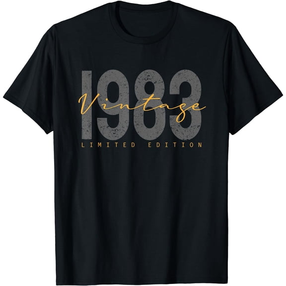 40 Years Old Vintage 1983 40th Birthday Decoration Men Women T-Shirt Black Small