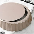 thumbnail image 3 of Tart Pan, 4 Inch Mini Quiche Pan Removable Bottom Non-Stick Tin, for Oven Baking Carbon Steel Gold Pie Pan.(8 Packs), 3 of 5