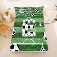 thumbnail image 5 of Erosebridal Initial Alphabet E Bed Sheets,Football Sport Theme Kids King Sheets For Soccer Gamer 4pcs, 5 of 6