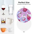 thumbnail image 6 of Disketp Dragon Fruit Funny Coasters,4 Pcs Leather Coasters with Holder, Perfect Housewarming Hostess Gifts,Protect Furniture from Water Marks Scratch and Damage-Round Shape, 6 of 6