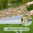 thumbnail image 6 of Yellow Baseball Items Pattern Square Fitted Tablecloth with Elastic Edge,Square Table Cover,Washable Elastic Table Cover for Home Kitchen Party Decor 34"x34", 6 of 6