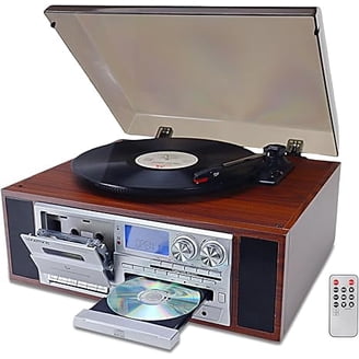 Jensen All-In-One Stereo with Hi-Fi CD, AM/FM Tuner, Turntable