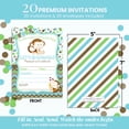 thumbnail image 6 of Little Monkey Boy Birthday Invitations for Kids, 20 Fill-In Cards with Envelopes, 5x7 Children's Birthday Party Invitations, Birthday Party Supplies, Made in USA by Amanda Creation, 6 of 9