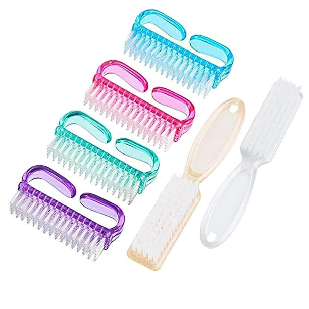 Cepillo para uñas Cepillo de limpieza para dedos de manos y pies Kit de herramientas de pedicura para hombres y mujeres 6 unidades (multicolor)