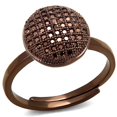 thumbnail image 1 of Alamode 3W1187-5 Women IP Coffee Light Brass Ring with AAA Grade CZ in Light Coffee - Size 5, 1 of 1