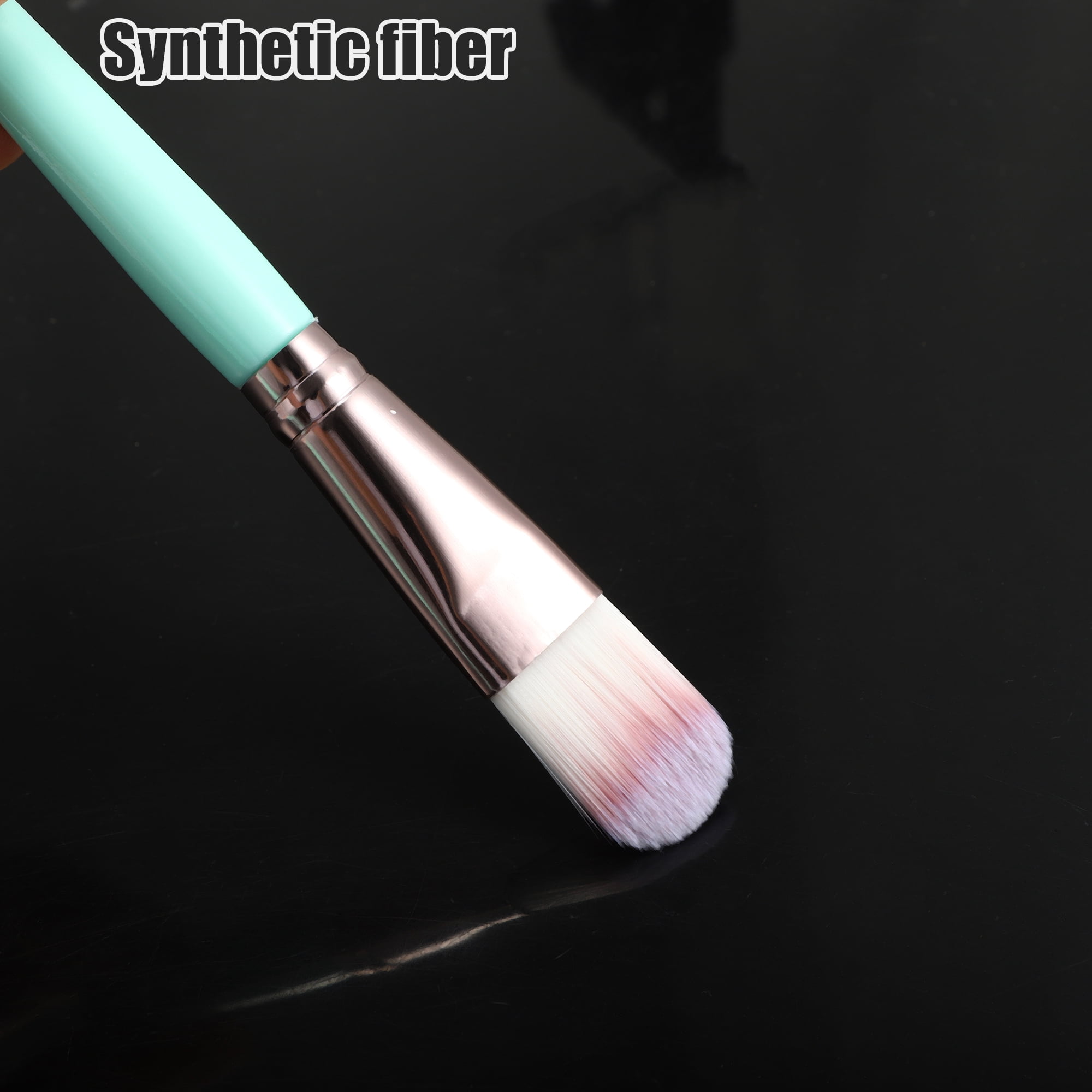 Unique Bargains 1 Set Travel Makeup Brush Set for Concealer Blush Green